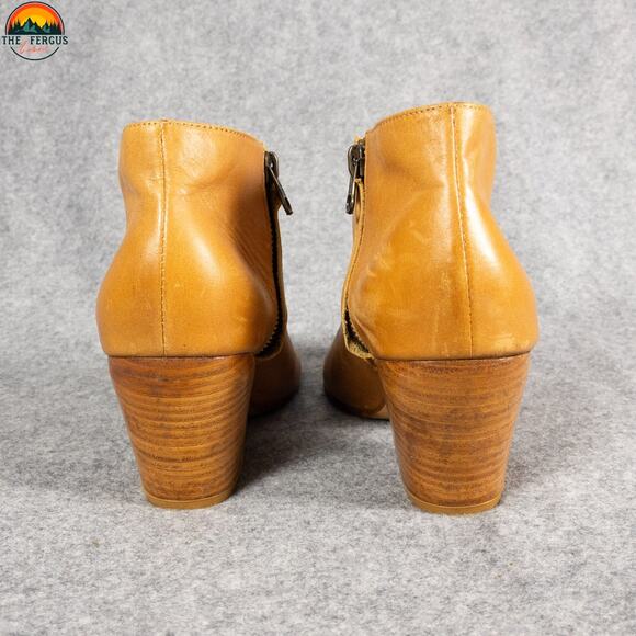 Fortress Of Inca Adriana Coco Ankle Booties Brown Block Heel Women Sz 6.5 EU 37 - Picture 7 of 10